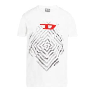 T-Shirt Blanc Homme Diesel Diegor A18995 pas cher
