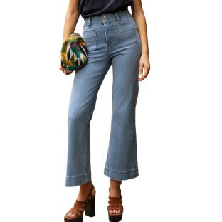 Jean flare Bleu Femme Oraije Elenette vue 0