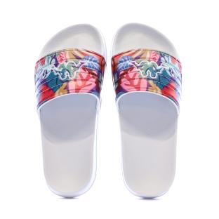Claquettes Blanches Femme Kappa Sarty 2 vue 3