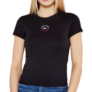 T-Shirt Noir Femme Tommy Hilfiger Slim pas cher