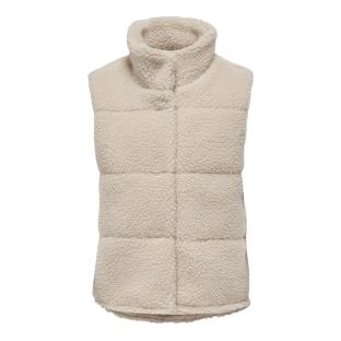 Gilet Ecru Fille Kids ONLY Sandra Teddy Waistcoat vue 3