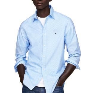 Chemise Bleu Homme Tommy Hilfiger Poplin 0GY pas cher