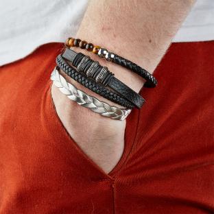 Bracelet Noir/Argent Homme Geographical Norway 315066 vue 2