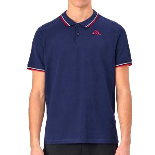 Polo Marine/Rouge Homme Kappa Logo Korpo vue 0