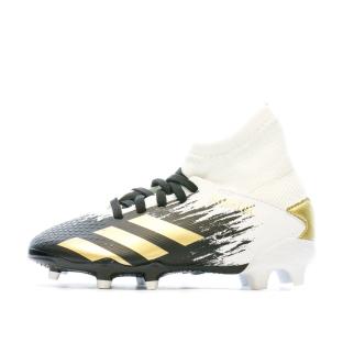 Chaussures de football Noires/Blanches Garçon Adidas Predator 20.3 pas cher