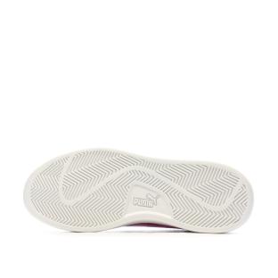 Baskets Blanches/Rouges Fille Puma Smash 3.0 vue 5