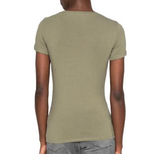 T-shirt Kaki Femme Guess Mini Triangle vue 2