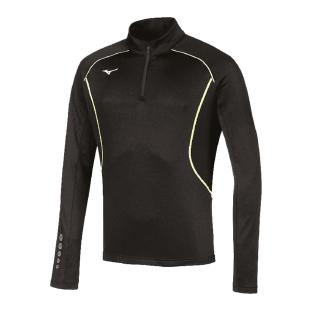 Sweat Noir/Vert Homme Mizuno Team Premium Warmer pas cher