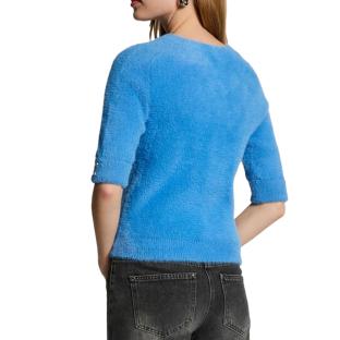 Pull Manches Courtes Bleu Femme Morgan MTOM vue 2