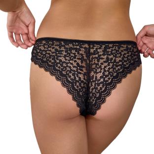 Tanga Noir Femme Les Petites Bombes MONA vue 2