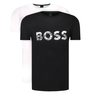Lot de 2 t-shirts Noir/Blanc Homme Hugo Boss Imprimé vue 0