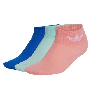 x3 Lot de trois paires de chaussettes Rose/Verte/Bleu Fille Adidas Kids Ankle vue 0