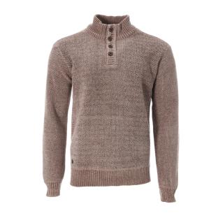 Pull Marron Homme RMS26 Chenille pas cher