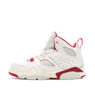 Baskets Blanches/Rouges Garçon Nike Jordan Fltclb pas cher