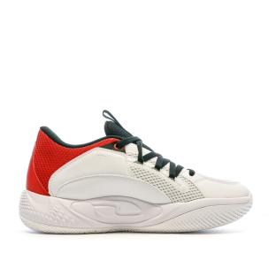 Chaussures de Basketball Blanche/Noire/Rouge Homme Puma Court Rider vue 2