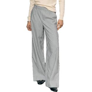 Pantalon Large Rayures Marine/Blanc Femme Object Lisa vue 0