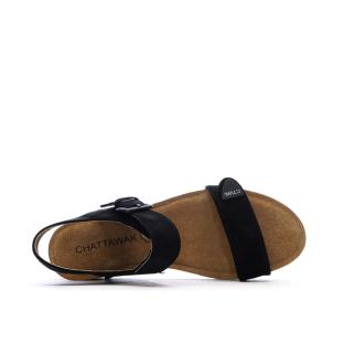 Sandales Noires Femme Chattawak Laspinas vue 0
