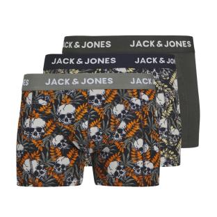X3 Boxers Gris Garçon Jack & Jones Jonah Skulls pas cher