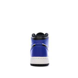 Baskets Bleues/Blanches Garçon Nike Air Jordan 1 Mid vue 3