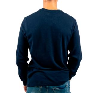 Sweat Marine Homme Calvin Klein Jeans Waffle Badge vue 2