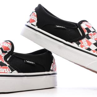 Baskets Blanches/Noires/Roses Femme Vans Asher vue 7