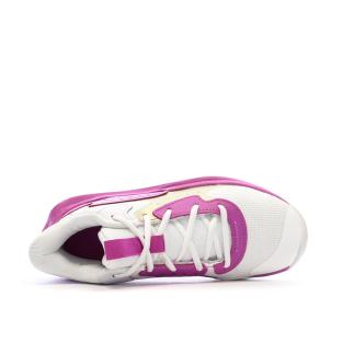 Chaussures de Basketball Blanches/Violettes Femme Under Armour Jet 23 vue 4