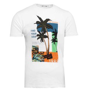 T-shirt Blanc Homme Best Mountain 1017 pas cher