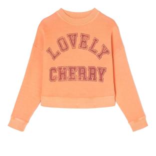 Sweat Orange Fille Le Temps Des Cerises Stephagie vue 0