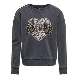 Sweat Gris Fille Kids ONLY Gruna vue 2
