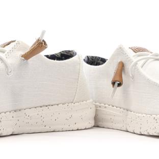 Chaussures Blanches Femme Hey Dude Wendy Washed vue 4