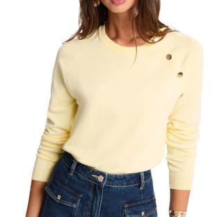 Pull Jaune Femme Morgan Boutons vue 0