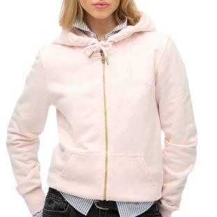 Sweat Zippé Rose Clair Femme Superdry Essential pas cher