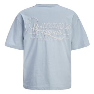 Camiseta azul para niño Jack & Jones Niagara de cuello redondo ver 0