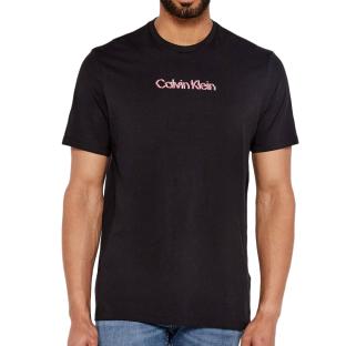 T-Shirt Noir Homme Calvin Klein Jeans Glitched pas cher