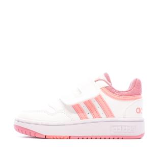 Baskets Blanches Fille Adidas Hoops 3.0 Cf I pas cher