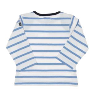 T-Shirt Blanc/Bleu Garçon EOM Eloris Raye vue 2