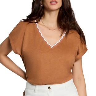 T-Shirt Orange Femme Morgan Fantaisie vue 0