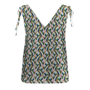 Top Vert/Multicolore Femme Only Ruching vue 0