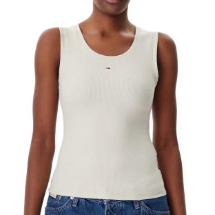 Débardeur Beige Femme Tommy Hilfiger Essential BDS pas cher