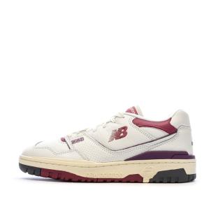 Baskets Ecru/Prune Homme New Balance Bb550 vue 0