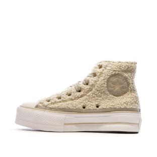 Baskets Beiges Femme Converse Chuck Taylor All Star Lift A05509C pas cher