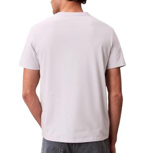 Hellgraues Herren-T-Shirt von Calvin Klein Jeans mit L4G-Aufnäher Ansicht 0