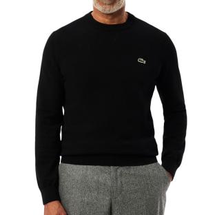 Pull Marine Homme Lacoste Organic Cotton Crew pas cher