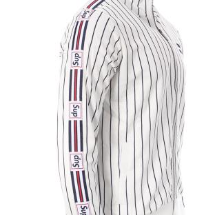 Veste Zippé Blanche Homme Supreme Grip STRIPES vue 3