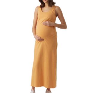 Robe Longue Orange Femme Mamalicious lmia vue 0