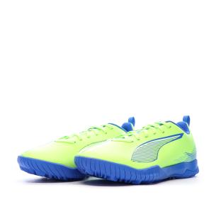 Chaussures de Foot Jaune Fluo Junior Puma Ultra 5 Play TT vue 6