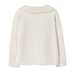 Ecru-Strickjacke für Mädchen von Lil Atelier Fhao Ansicht 0