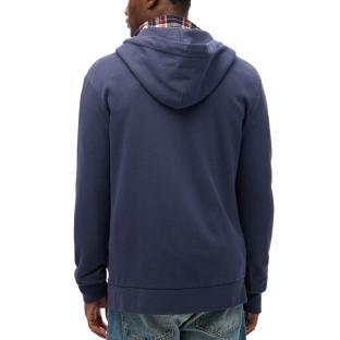 Sweat Zippé Bleu Homme Superdry Plain Hood vue 2