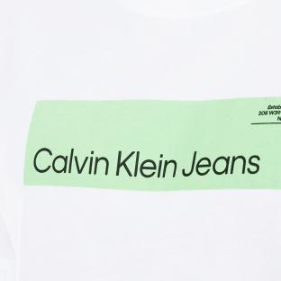 T-shirt Blanc Homme Calvin Klein Jeans Hyper Real vue 3
