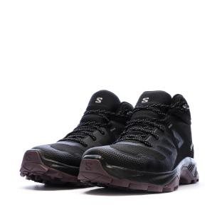 Schwarze Damen-Wanderschuhe Salomon Exeo Mid Ansicht 0